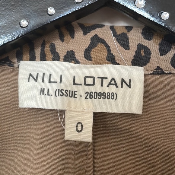 Nili Lotan Leopard Print Addison Single Button Closure Front Flap Blazer - Picture 2 of 9